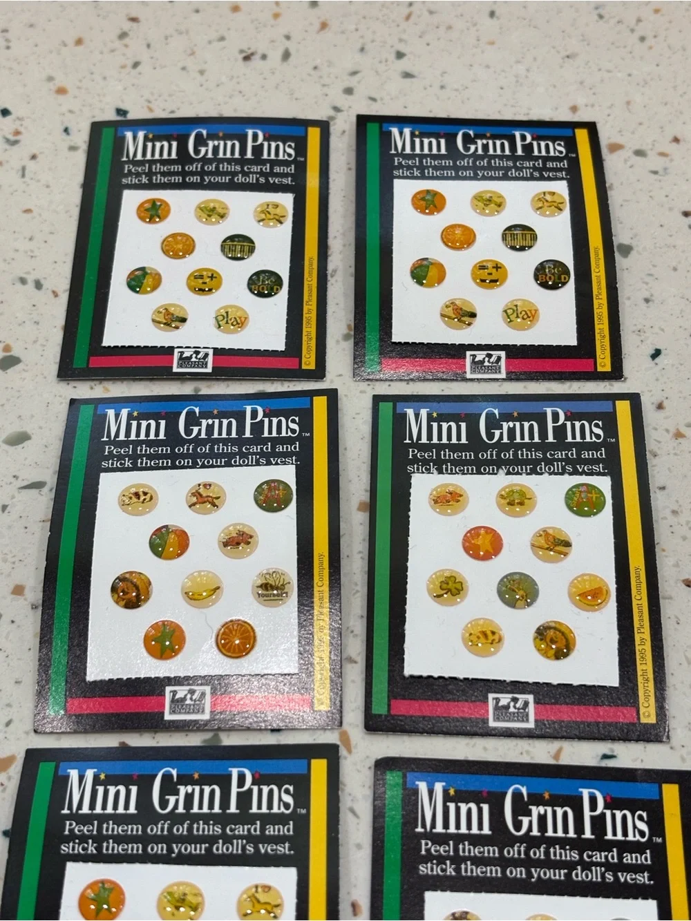 Vintage American Girl of Today Mini Grin Pins &‎ Collectible Buttons Lot 1990s